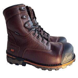 Timberland Pro Work Boots Boondock 8" Shaft Mens 12D Soft Toe Leather Insulated